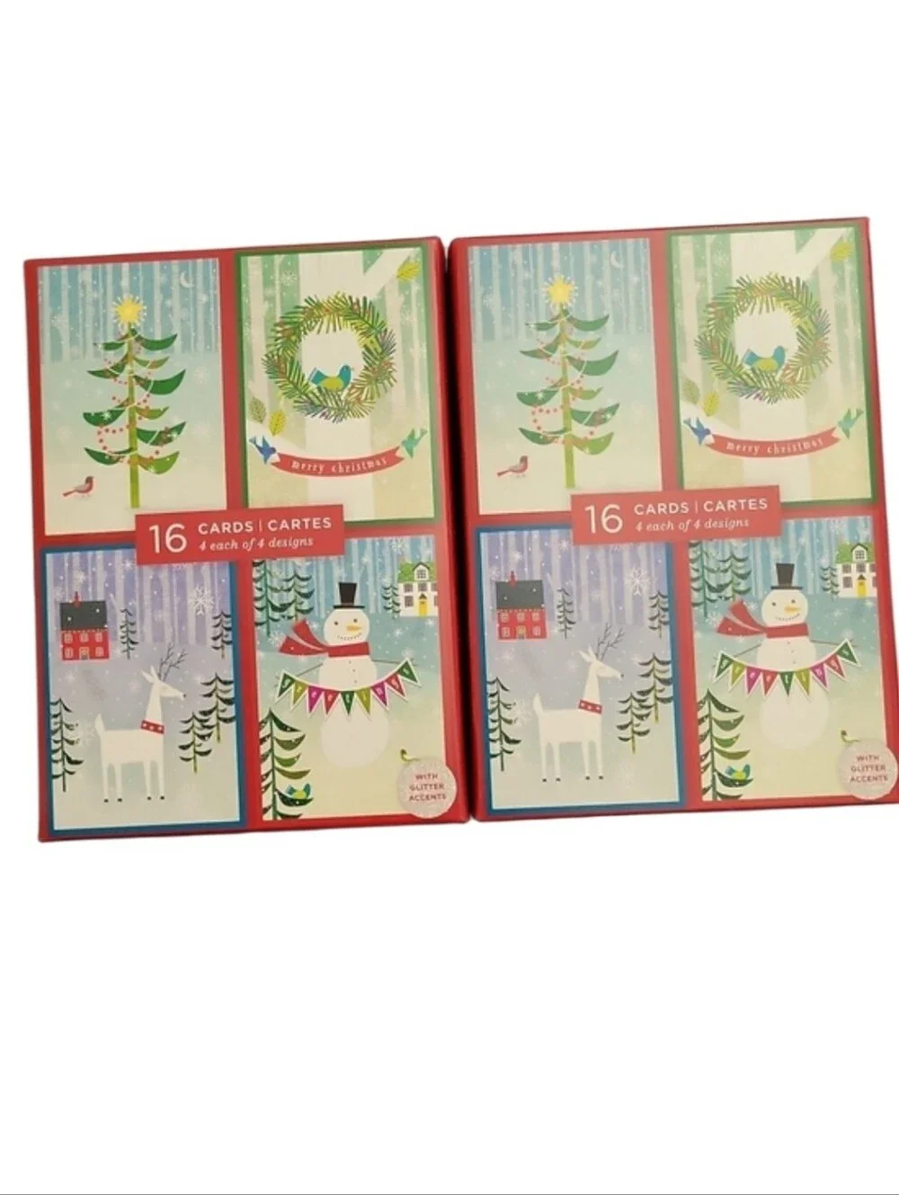 Christmas Cards Variety Box Of Holiday Greeting Cards 2 Box Set
